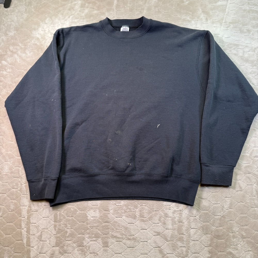 VTG‎ 90s BVD Crewneck Sweatshirt Sz XL FADED Painted Worn Distressed Hipster